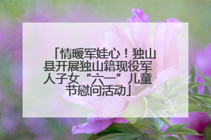 情暖军娃心！独山县开展独山籍现役军人子女“六一”儿童节慰问活动