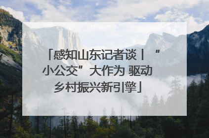 感知山东记者谈丨“小公交”大作为 驱动乡村振兴新引擎