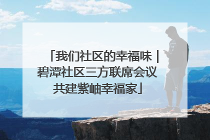 我们社区的幸福味｜碧潭社区三方联席会议共建紫岫幸福家