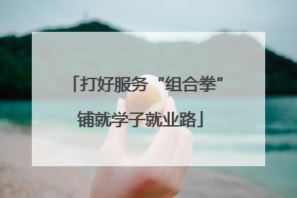 打好服务“组合拳” 铺就学子就业路