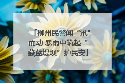 柳州民警闻“汛”而动 暴雨中筑起“藏蓝堤坝”护民安