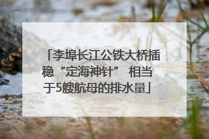 李埠长江公铁大桥插稳“定海神针” 相当于5艘航母的排水量