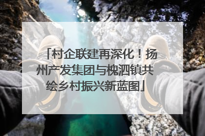 村企联建再深化！扬州产发集团与槐泗镇共绘乡村振兴新蓝图