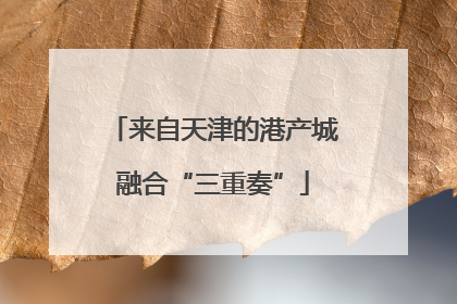 来自天津的港产城融合“三重奏”
