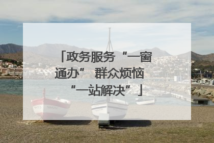 政务服务“一窗通办” 群众烦恼“一站解决”