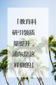 教育科研引领质量提升，浦东是这样做的