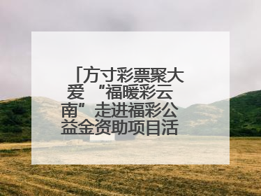 方寸彩票聚大爱 “福暖彩云南”走进福彩公益金资助项目活动在曲靖举行