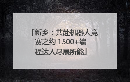 新乡：共赴机器人竞赛之约 1500+编程达人尽展所能