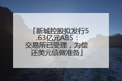 新城控股拟发行5.63亿元ABS：交易所已受理，为偿还美元债做准备