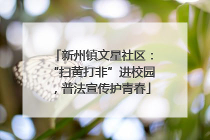 新州镇文星社区：“扫黄打非”进校园，普法宣传护青春
