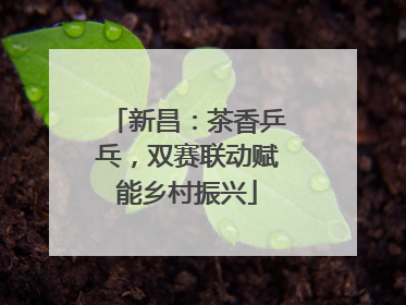新昌：茶香乒乓，双赛联动赋能乡村振兴