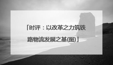 时评：以改革之力筑铁路物流发展之基(图)