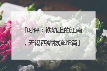 时评：铁轨上的江南，无锡西站物流新篇
