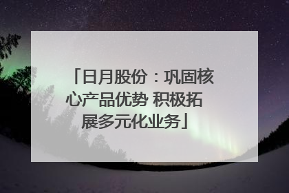 日月股份：巩固核心产品优势 积极拓展多元化业务