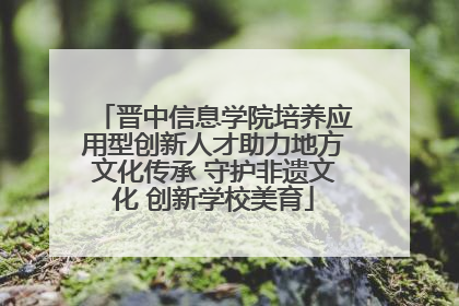 晋中信息学院培养应用型创新人才助力地方文化传承 守护非遗文化 创新学校美育