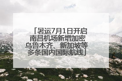 暑运7月1日开启 南昌机场新增加密乌鲁木齐、新加坡等多条国内国际航线