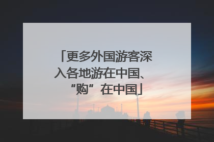 更多外国游客深入各地游在中国、“购”在中国