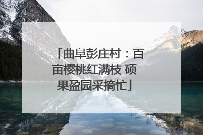 曲阜彭庄村：百亩樱桃红满枝 硕果盈园采摘忙
