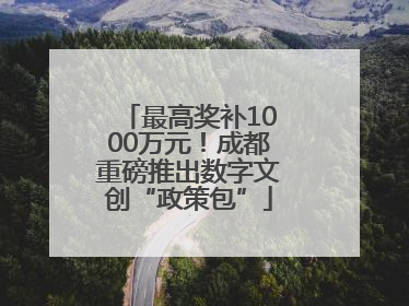 最高奖补1000万元！成都重磅推出数字文创“政策包”