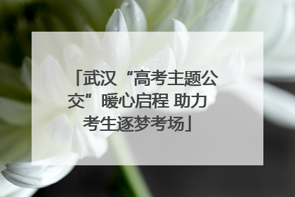 武汉“高考主题公交”暖心启程 助力考生逐梦考场