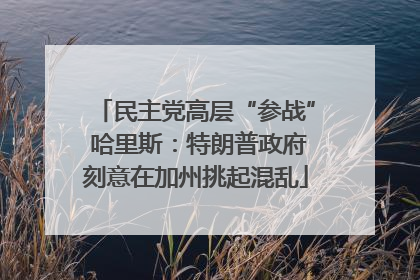 民主党高层“参战” 哈里斯：特朗普政府刻意在加州挑起混乱