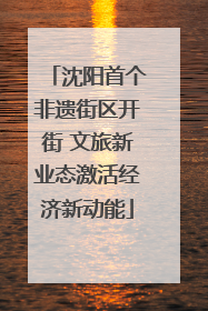 沈阳首个非遗街区开街 文旅新业态激活经济新动能