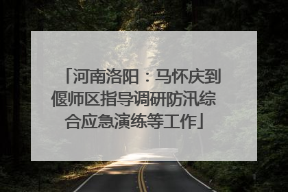 河南洛阳：马怀庆到偃师区指导调研防汛综合应急演练等工作