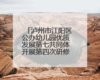 泸州市江阳区公办幼儿园优质发展第七共同体开展第四次研修活动