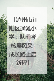 泸州市江阳区通滩小学：队前考核展风采 成长路上启新程