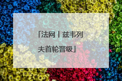 法网丨兹韦列夫首轮晋级