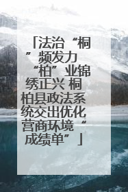 法治“桐”频发力 “柏”业锦绣正兴 桐柏县政法系统交出优化营商环境“成绩单”
