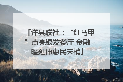 洋县联社：“红马甲”点亮银发餐厅 金融暖延伸惠民末梢