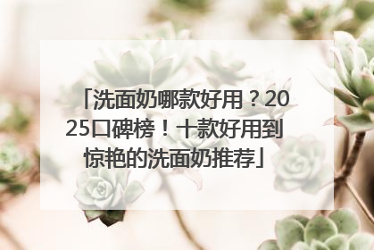 洗面奶哪款好用？2025口碑榜！十款好用到惊艳的洗面奶推荐