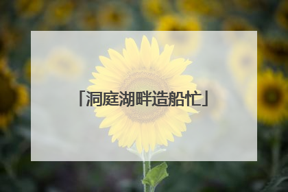 洞庭湖畔造船忙