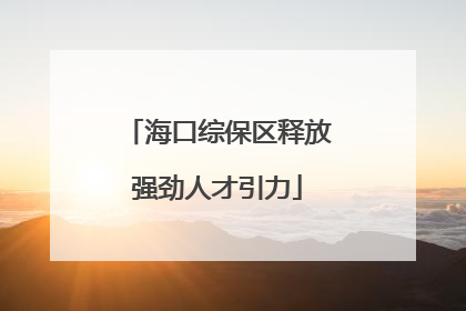 海口综保区释放强劲人才引力