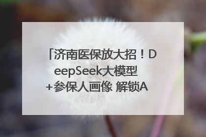 济南医保放大招！DeepSeek大模型+参保人画像 解锁AI医保管家新体验