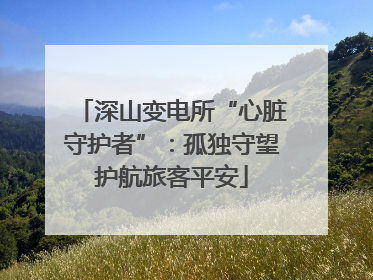 深山变电所“心脏守护者”：孤独守望护航旅客平安
