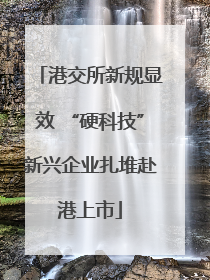 港交所新规显效 “硬科技”新兴企业扎堆赴港上市
