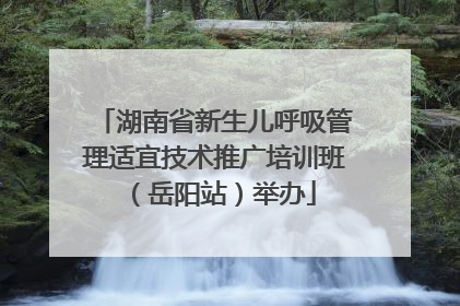 湖南省新生儿呼吸管理适宜技术推广培训班（岳阳站）举办