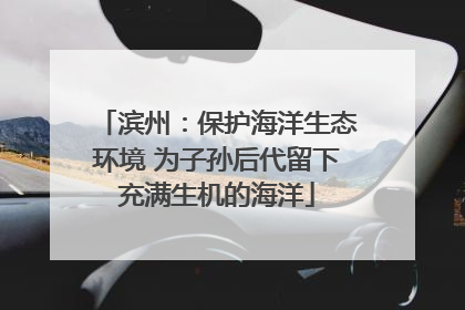 滨州：保护海洋生态环境 为子孙后代留下充满生机的海洋