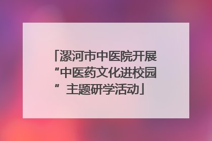 漯河市中医院开展“中医药文化进校园”主题研学活动