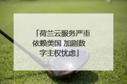 荷兰云服务严重依赖美国 加剧数字主权忧虑