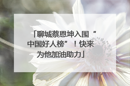 聊城蔡恩坤入围“中国好人榜”！快来为他加油助力