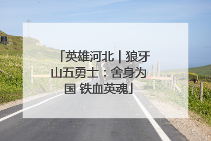英雄河北｜狼牙山五勇士：舍身为国 铁血英魂