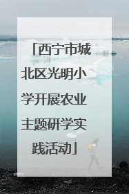 西宁市城北区光明小学开展农业主题研学实践活动