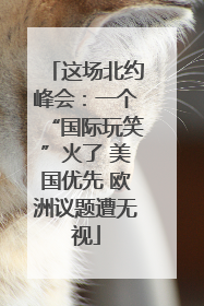 这场北约峰会：一个“国际玩笑”火了 美国优先 欧洲议题遭无视