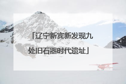 辽宁新宾新发现九处旧石器时代遗址