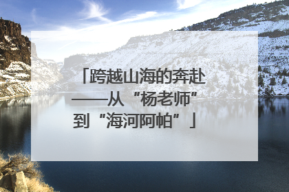 跨越山海的奔赴——从“杨老师”到“海河阿帕”