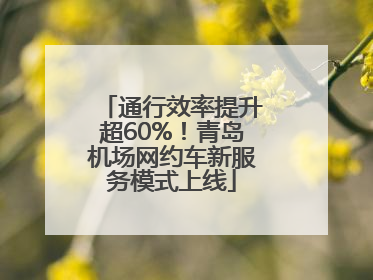 通行效率提升超60%！青岛机场网约车新服务模式上线