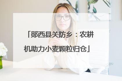 郧西县关防乡：农耕机助力小麦颗粒归仓
